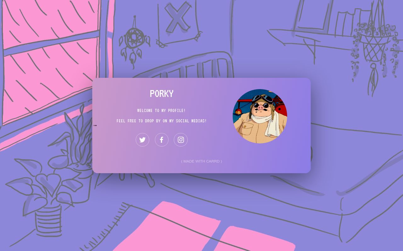 Carrd profile picture for @porky